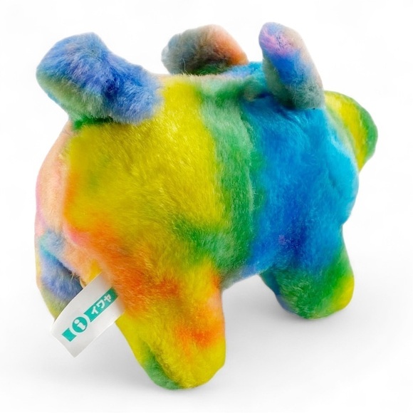 Rainbow Pig Animated Vintage Tye Dye Toy 1986 Iwaya - Picture 3 of 4